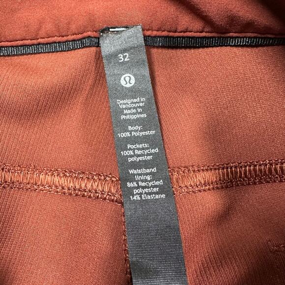 Lululemon ABC Slim Fit Pants Date Brown Men's Size 32 Excellent Used Condition - Picture 4 of 9